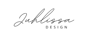 Juhlissa Design tekstilogo