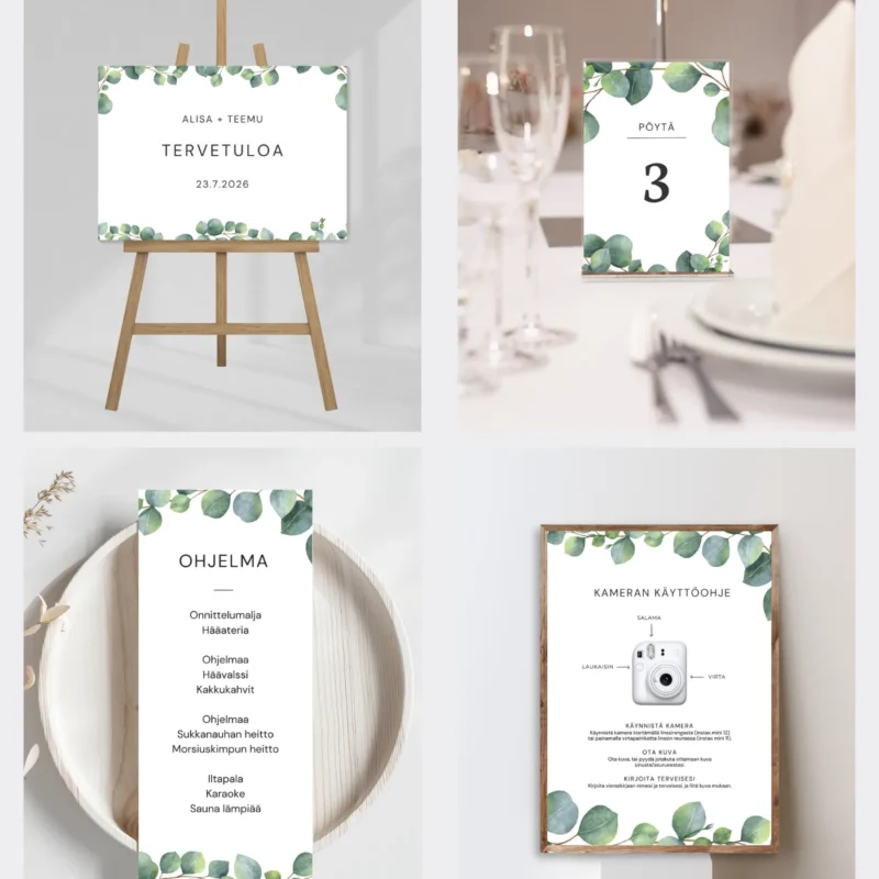 Eucalyptus hääprintit kansikuva