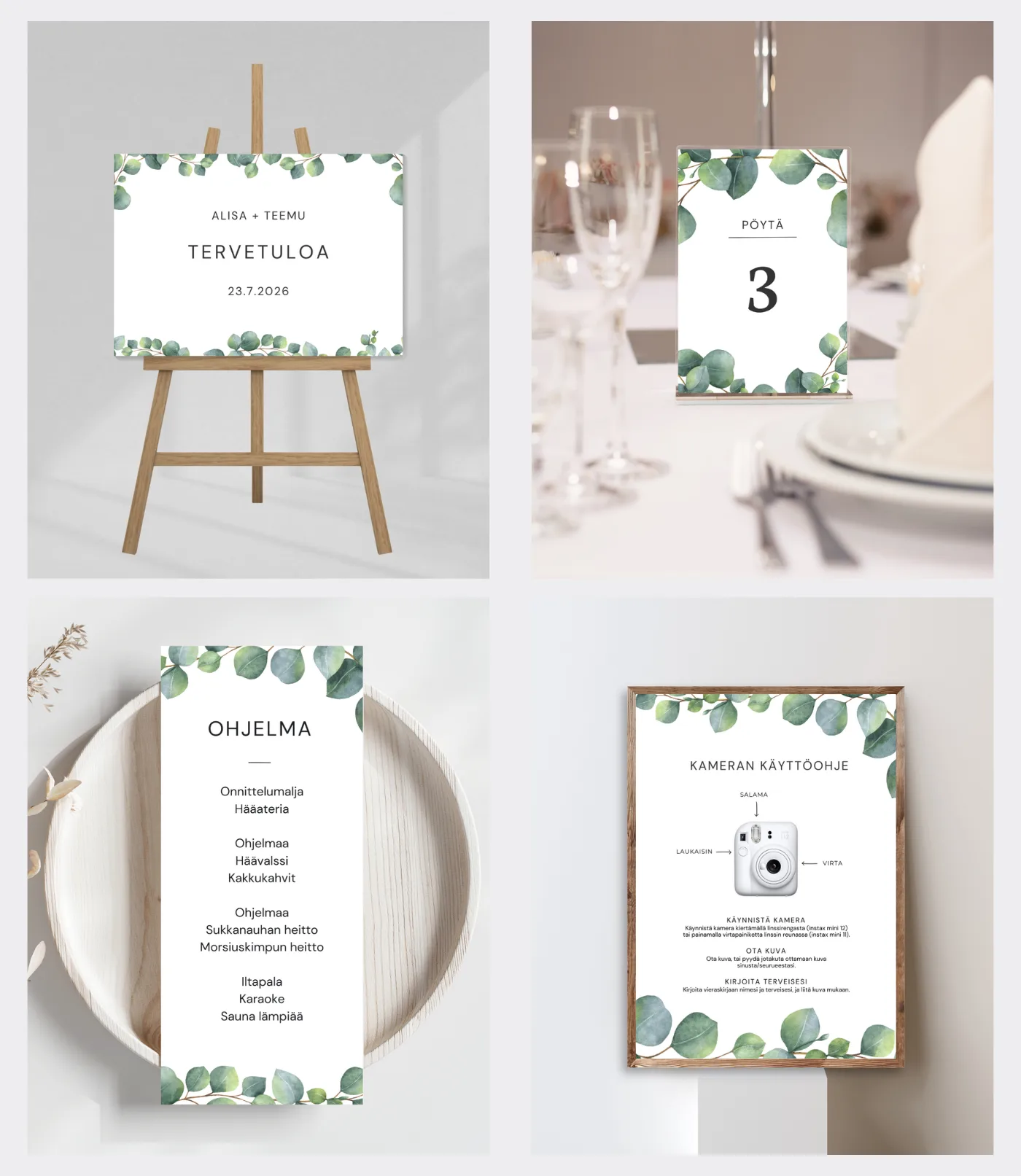 Eucalyptus hääprintit kansikuva