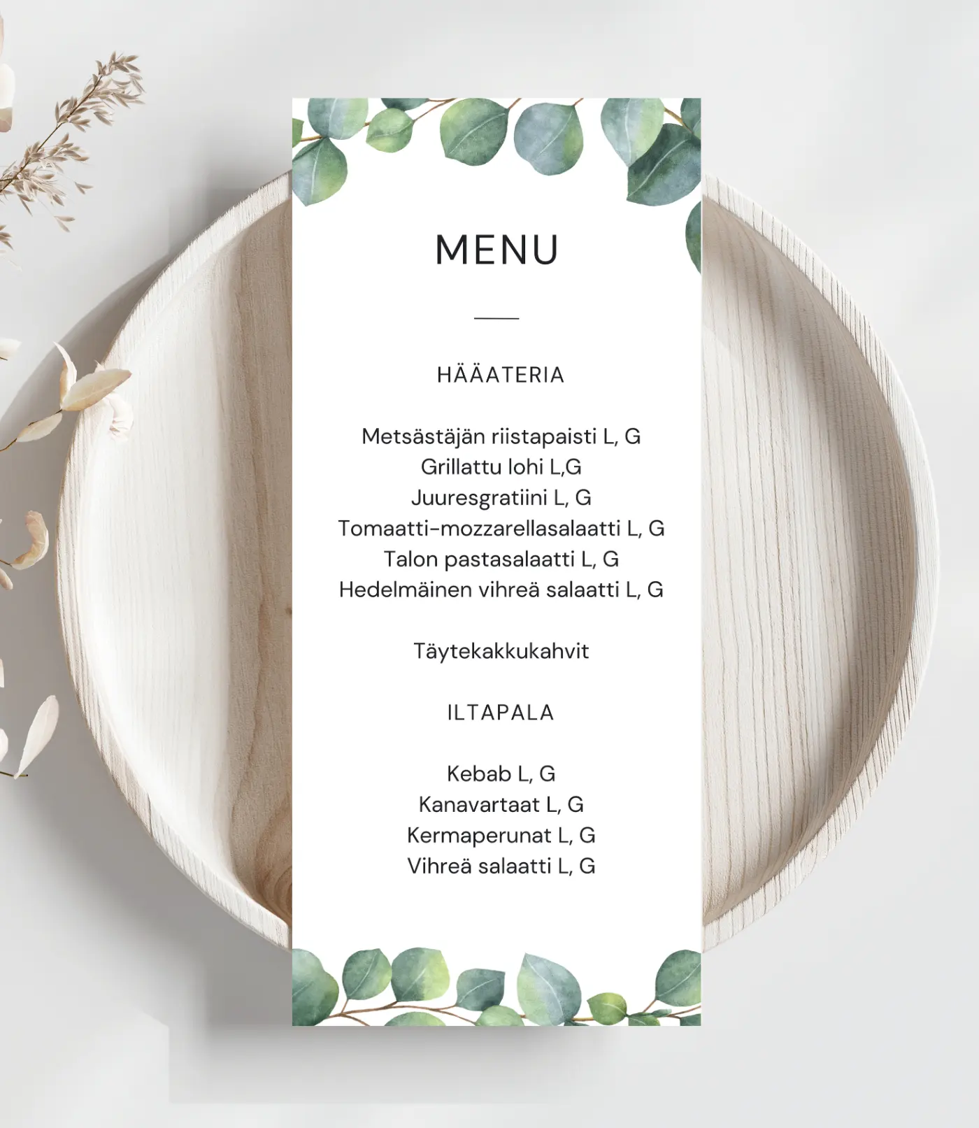 Pöytämenu tuotekuva