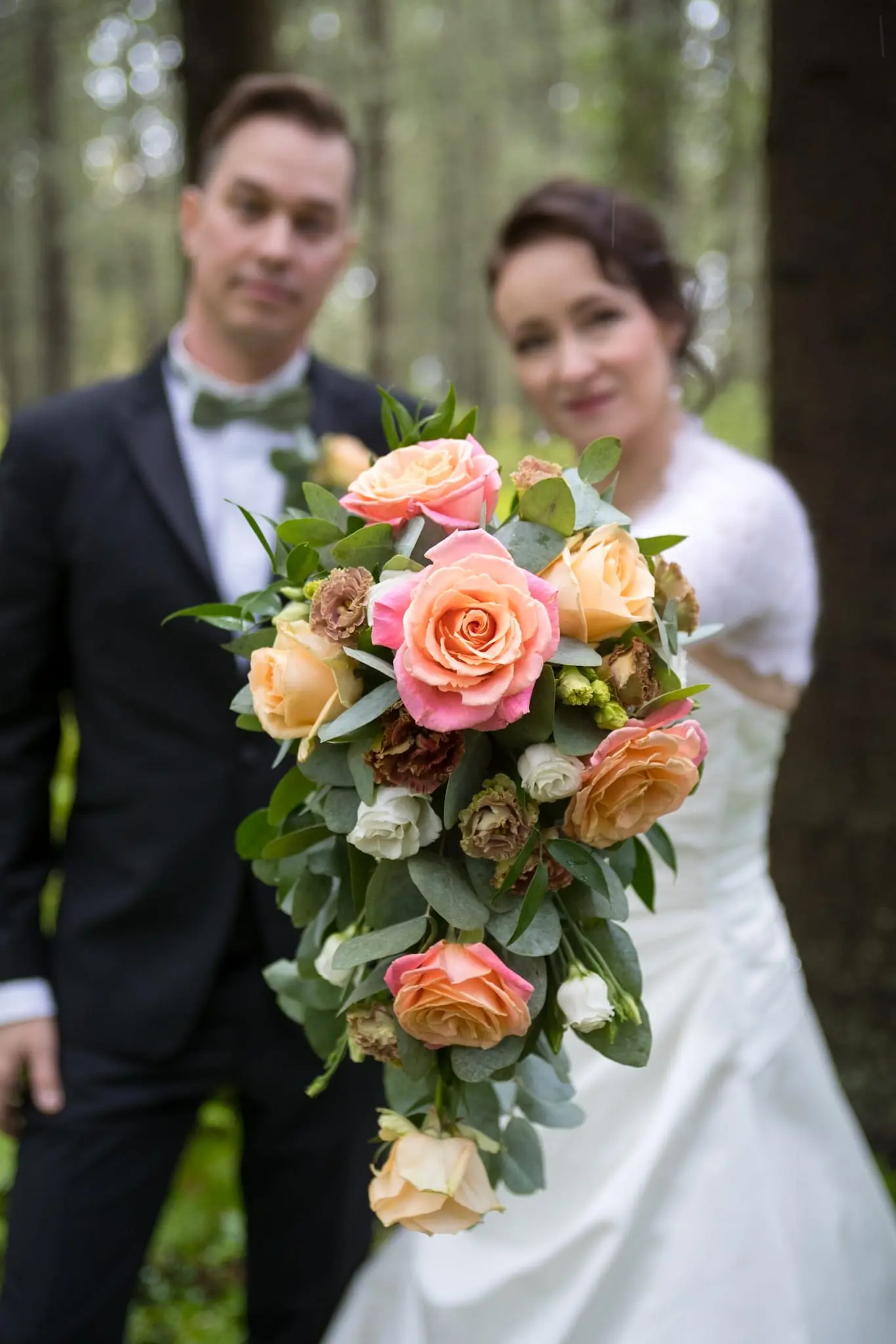 Kuvassa morsiuskimppu