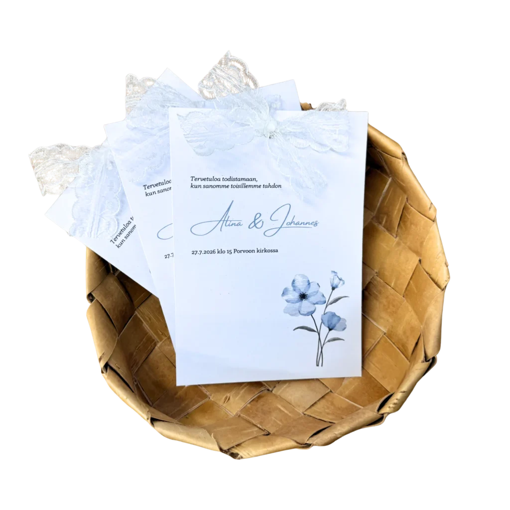 Kuvassa kori, jossa kolme hääkutsua